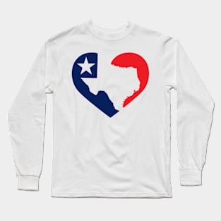 Texas Love Heart Long Sleeve T-Shirt